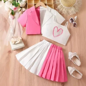 Summer Children Clothing Fashion Kids Two Pieces Sets Teenagers Sets 5 14 Years Girls Clothes