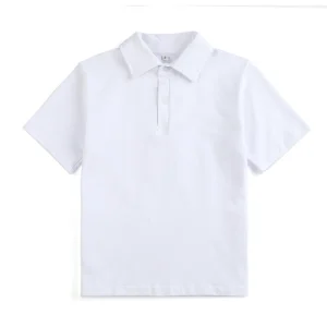 Summer Children Polo Shirts 100% Combed Cotton Baby Boy Plain T Shirts Custom Embroidery Kids Boy Blank Top Shirt