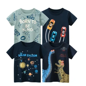 Summer Children’s Clothing Short Sleeve T shirt Cotton Print Kids Boys T shirts