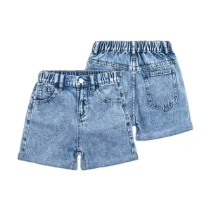 Summer Children’s Cotton Straight leg Light colored Washed Jeans Girls Short Trousers for 7 8 Years Old Girls