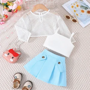 Summer Clothing Sets for Girls Solid Color Baby Toddler Clothing