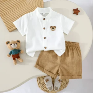 Summer Cross Baby Boy Clothes 1 to 3 Years Baby Clothing Sets Kids Shirt Shorts Set