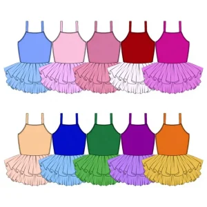 Summer Cute Girls Casual Dresses Kids Sleeveless Tutu Dress Clothes Fast Shipping Dancing Party Yoga Dress