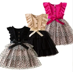 Summer Cute Girls Sequined Princess Dress Kids Sleeveless Tulle Clothes Children Birthday Party Vestido Kids Easter Tutu Costume