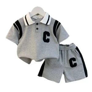 Summer Fashion 2Pcs Toddler Boys Clothing Sets Casual Sports Costume Kids Tracksuits with T Shirt Shorts for Baby Girl Boy