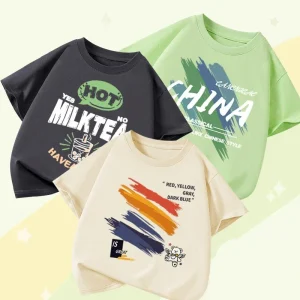 Summer Fashion Design High Quality O Neck Casual Short Sleeve Cotton Cartoon Kids Boys Girls T Shirts Children’s