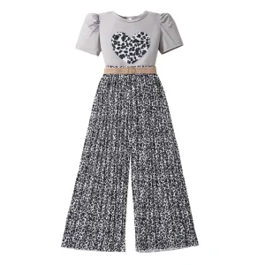 Summer Girls Two Piece Set High Quality Casual Kids Clothing Teenage Girls Clothing