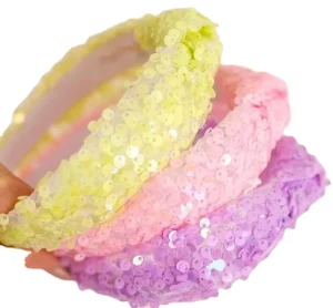 Summer Headband Sequins Custom Embroidered Sequins Headband for Kids Hair Accessories
