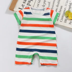 Summer Jumpsuit Thingirls and Boys Short Sleeved Crawl Suit Baby Girl Treasure Pajamas