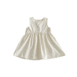 Summer K Style Girls Vest Dress Sleeveless Floral Children’s Skirt for 1 8 Years Old Casual O Neck Baby Princess Dress