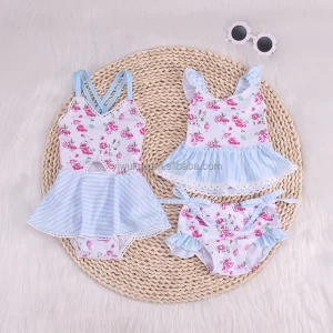 Summer Kids Bikini Swimsuit Bathing Suit Baby Girl One Piece Print Swimwear