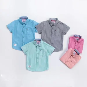 Summer Kids Clothing Boys Anti-Shrink Soft 12y Tshirts Kids Color Fade Proof Casual Short Sleeve Boys Shirts
