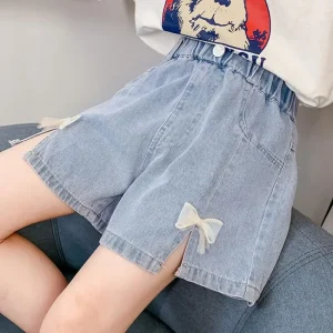 Summer Kids Girls Denim Shorts Pants Jeans Clothes Children Teen Girl Casual Short Bottoms Trousers Clothing 5 14Y