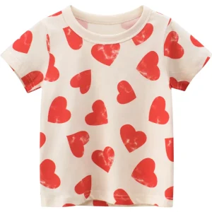 Summer Kids Oversized T Shirt Cotton Children’s Short Sleeve New Boys and Girls’ Printed Casual Wear for Kids