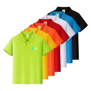 Summer Kids Polo T Shirts High Quality 7 Colors Cotton Plain Tee Custom OEM Kids Polo Shirt