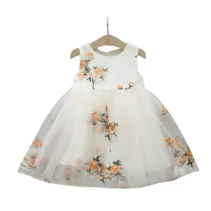 Summer Latest Pattern Floral Design Party Wear Kid Children Girl Dress for Kid Girl Free Sample