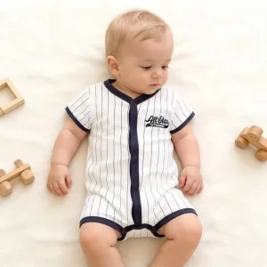 Summer New Arrivals Baby Rompers Stripe Short Sleeve Year Old Gift Bodysuit Children’s Clothing