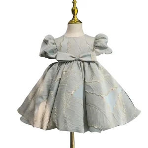 Summer New Design Girl Party Birthday Dot Sleeveless Bow Baby Girl Dress 1-2 Years