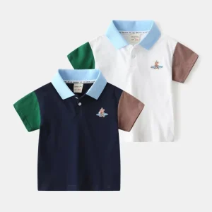 Summer New Design Kids Clothing Polo T Shirt 100% Cotton Short Sleeve Boys Polo Shirt for 2-7 Years