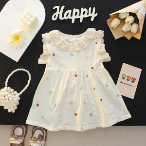 Summer New Style Girls’ Dress Sweet and Cute Sleeveless Dress for Baby Girls and Toddlers