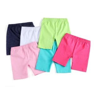 Summer Soft Knit Cotton Casual Bike Shorts Kids Girls Short Leggings Baby Girl Colorful Under Wear