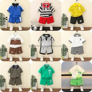 Summer Two Piece Set for Boys Smart Casual Short Sleeved Clothing Children’s Clothing 0 7 Years Old