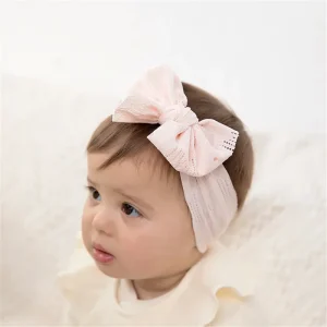 Super Stretchy Soft Knot Headbands with Hair Bows Head Wrap Hair Accessories for Newborn Baby Girls Infant Toddlers Kids