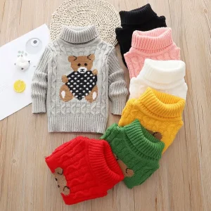 Support Customized Kids Knitwear Toddler Sweater Boys and Girls Fall Pullover Knitted Top Children Clothing Out Wear