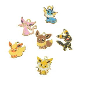 Sweet and Cute DIY Alloy Accessories for Kid for PKM Eevee Pendant Keychain Bracelet Necklace Gender Neutral