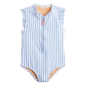 Swimsuit Kids Uv Swimsuit 1 Piece Girls Swim Blue and Yellow Swimsuit for Girls
