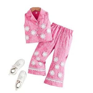 TPY0 Children’s Clothing Girl Clothes Set Kid Clothing Kid Clothes Customized Girl Casual Clothing Set