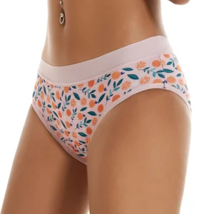 Teen Girl High Absorbent Leakproof Eco Friendly Knitted Mid Rise Menstrual Underwear 4 Layer XL Hipster Style Solid Cotton