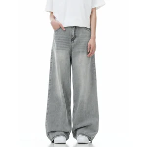 Teenage Boy Jeans Hip-pop Style Casual Trousers Young Men’s Trousers Loose Jeans for Men