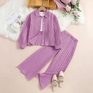 Teenager Clothes Set Girl Loose Pants 2pcs Outfit Summer Princess Clothing Set