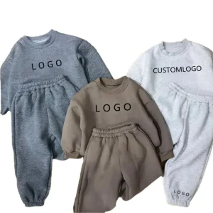 Teng Cai 100% Cotton Toddler Boy Suit Chinese Style Kids Clothing Fleece Sweatshirt Two Piece Sets