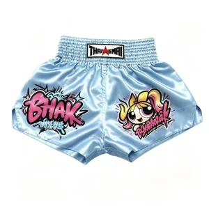 Thai I Muay Thai Shorts Powerpuff Girls Robot Inspired Adult & Children’s Polyester Sportswear for Sanda & Boxing
