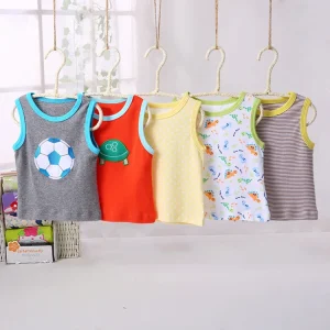 Toddler Baby Boys Girls Cotton Sleeveless Vests 3 24 Months Breathable Eco Friendly Antibacterial Quick Dry Reusable Hand