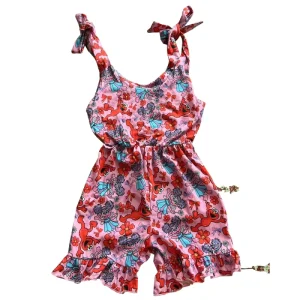 Toddler Baby Girls Romper Overalls Sleeveless Short Jumpsuit Elastic Waist Kid Summer Clothes Halter Romper