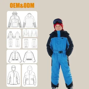 Toddler Baby Ski Snowsuit Boys Girls One Piece Children Clothes Hooded Fleece Jumpsuit