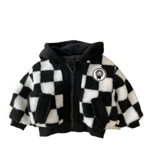 Toddler Boy Jacket Thick Warm Kids Clothes Winter Children Jackets for Baby Boy Outerwear Coat Toddlers Checker Print Coats