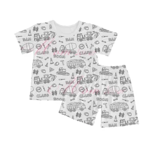 Toddler Boys Clothing Short Sleeve Children’s Pajamas Fitness Soft Boys Pajamas Set
