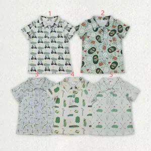 Toddler Boys Golf Polo Shirts Kids Short Sleeve Baby Boys Summer Sport Tops
