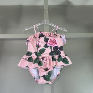 Toddler Girl Floral Swim Brief Spandex Polyester