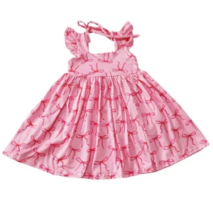 Toddler Girls Dresses Summer Ruffle Sleeve a Line Casual Children’s Dresses 0 12m Korean Dress for Girls