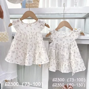 Toddler Girls Summer Dress Children Baby Sleeveless Ruffle Tiered Skirt Floral ODM Breathable Ready to Ship Korean Fashion