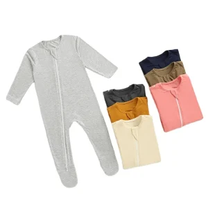 Toddler Kid Sleepwear 100% Bamboo Summer Newborn Baby Girls Summer Clothes Cute Footie Pajama Set Bamboo Pajamas Baby