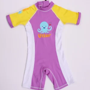 Toddler One Piece Swimwear with UV Protection Back Zipper Comfortable Fit Lightweight for Baby Girls Beach Days