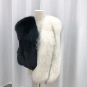 Top Quality Luxury Winter Warm Real Raccoon Waistcoat Short Full Pelt Fox Fur Sleeveless Vest Jacket Winter Thick Coats