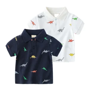 Tops Boy T Shirts for Kids for Boys Cotton Short Sleeve T Shirt Polo Neck Kid Boys Polo Shirt
