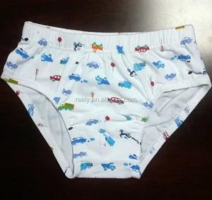 Trendy 100% Cotton Underwear Teen Boys Briefs with Cartoon Print Custom Cute Printing OEM Designs